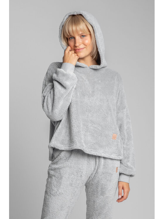 LaLupa LaLupa Bluza LA003 Srebrny Comfortable Fit