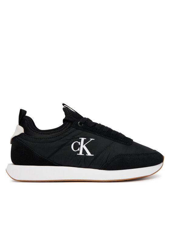 Calvin Klein Jeans Sneakersy Retro Runner Lace Up Sock YW0YW02060 Čierna
