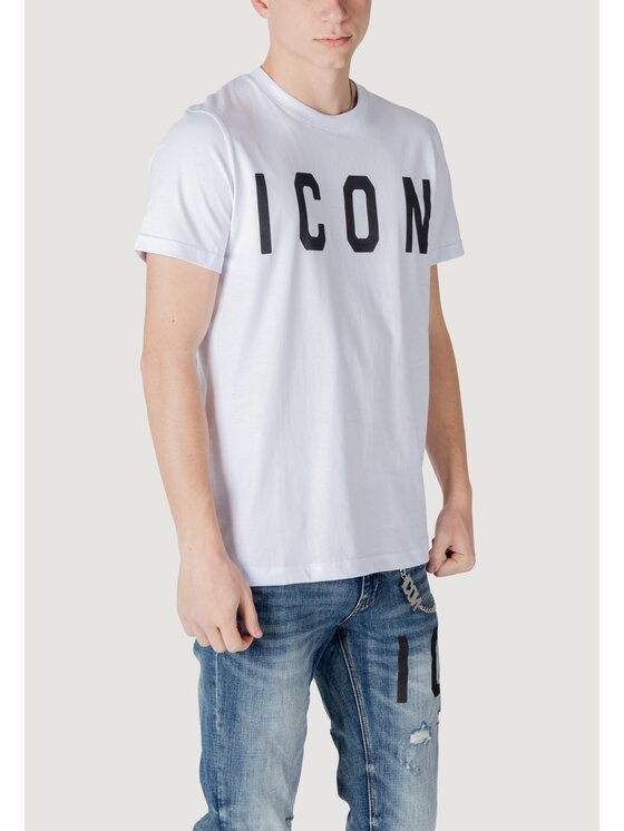 Icon Icon T-shirt LOGO GRANDE Bianco Shirt Fit