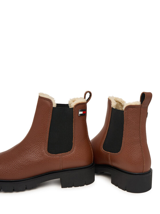 Tommy Jeans Tommy Jeans Ghete Jodhpur Tjw Cleated Chelsea Boots Wl EN0EN03102 Maro