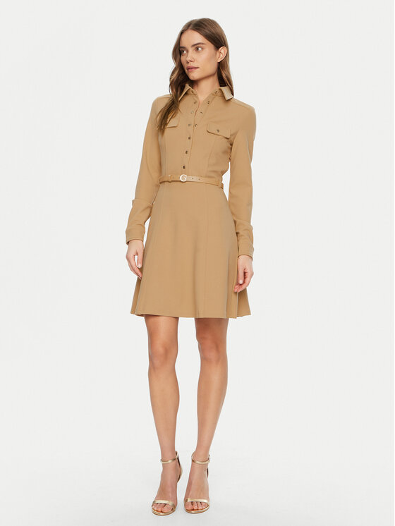 Guess Guess Ежедневна рокля W5RK93 KCBO2 Бежов Regular Fit