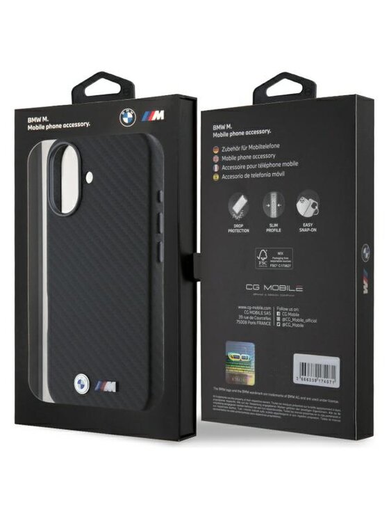 BMW Motorsport BMW Motorsport Etui na telefon Apple iPhone 16 Czarny