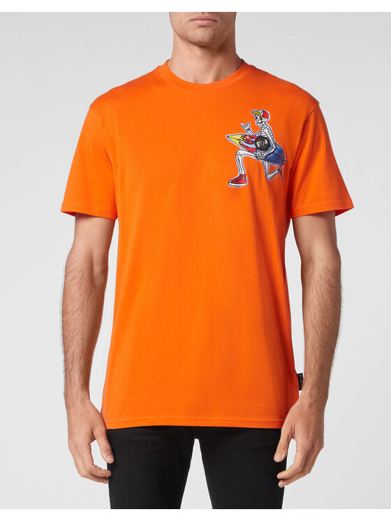 PHILIPP PLEIN PHILIPP PLEIN T-Shirt 2147 Pomarańczowy Regular Fit