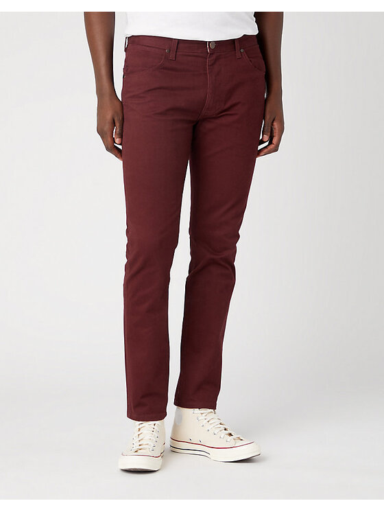 Wrangler Wrangler Spodnie materiałowe LARSTON Czerwony Slim Fit
