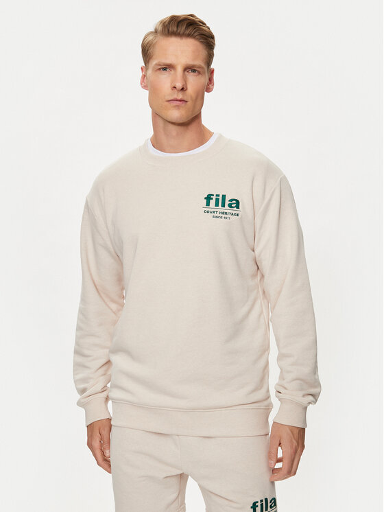 Fila Sweatshirt FAM0671 Beige Relaxed Fit Modivo