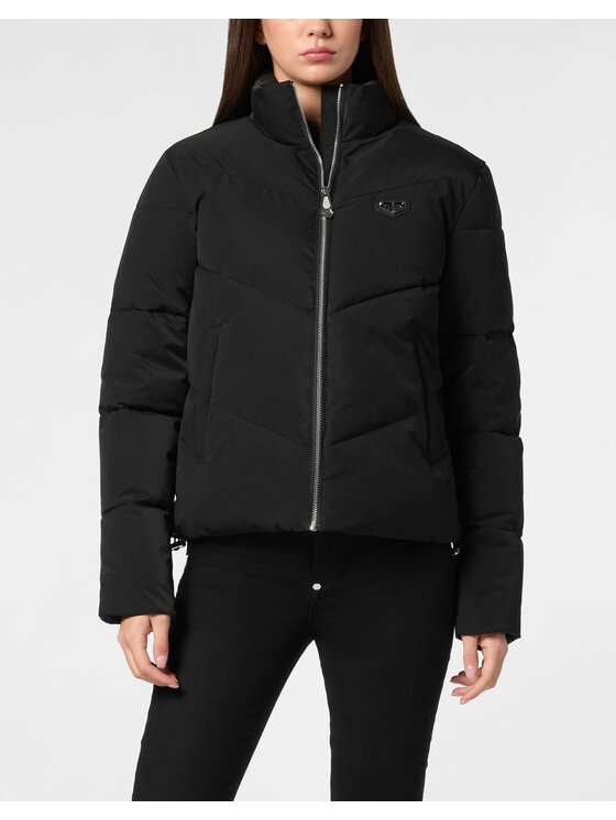 PHILIPP PLEIN PHILIPP PLEIN Kurtka puchowa 22879 Czarny Regular Fit