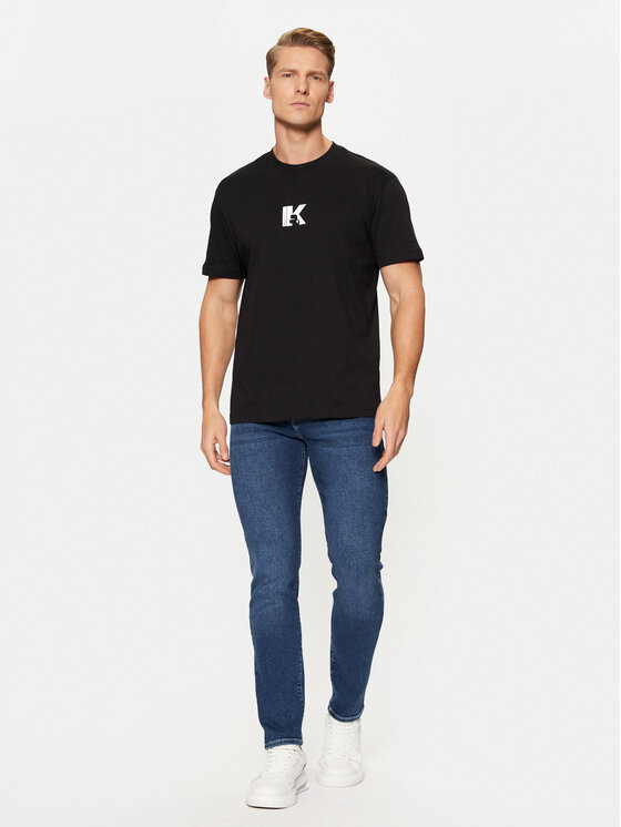 Karl Lagerfeld Jeans Karl Lagerfeld Jeans Póló A1M17044 Fekete Regular Fit