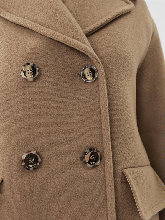 PINKO Pinko Wollmantel Effetto 101747 Y7DY Braun Regular Fit