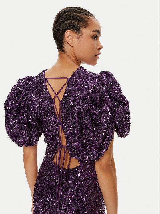 ROTATE ROTATE Kokteilinė suknelė 1115792073 Violetinė Regular Fit