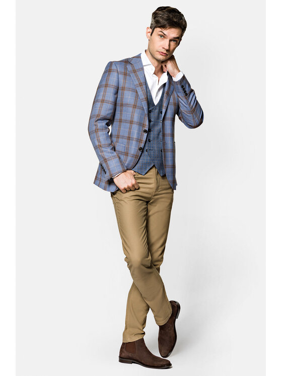 Lancerto Lancerto Marynarka Wexford 2 MA073121000002 Niebieski Slim Fit