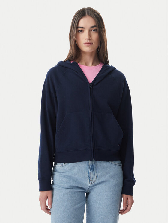 Tommy Jeans Pulóver Flag DW0DW22834 Sötétkék Boxy Fit