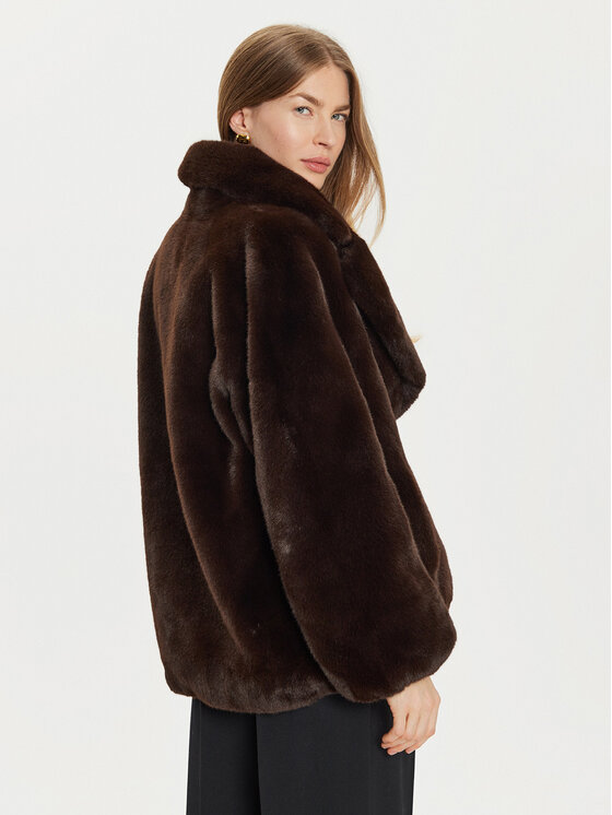 PINKO PINKO Krzno 104321 A1ZO Rjava Regular Fit