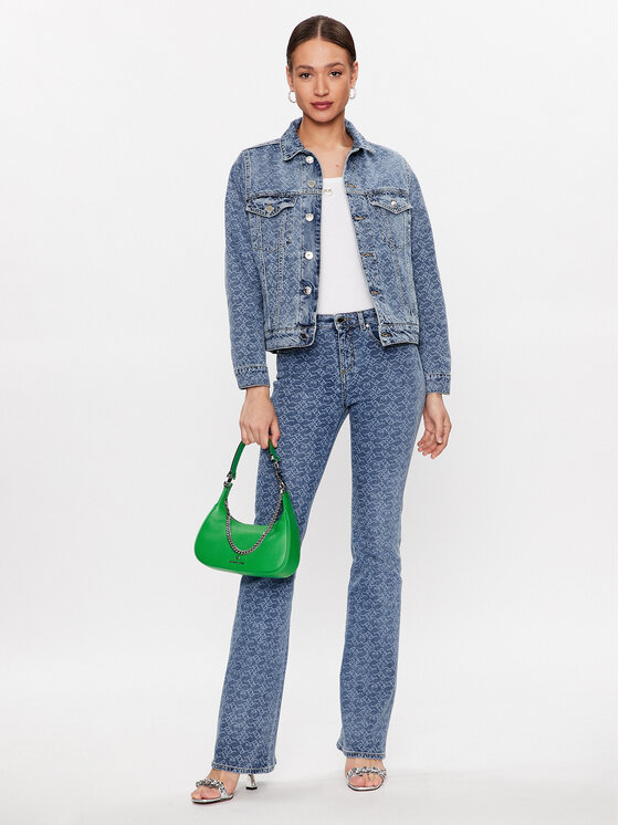 PINKO Pinko Jeansová bunda 100803 A0Q0 Modrá Regular Fit