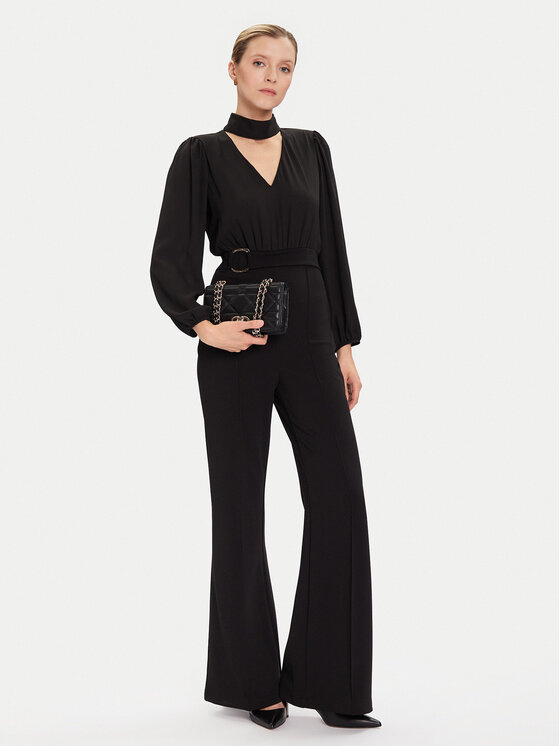 Rinascimento Rinascimento Salopetă CFC0020090002 Negru Wide Leg