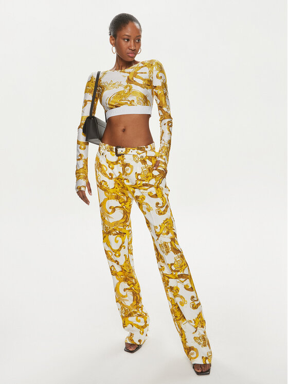 Versace Jeans Couture Versace Jeans Couture Spodnie materiałowe 76HAA111 Biały Slim Fit