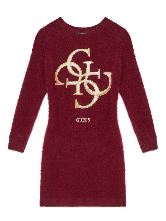 Guess Guess Pletena obleka J5BK08 Z0720 Rdeča Regular Fit