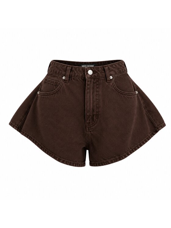 MissDenim MissDenim Szorty jeansowe Skorts Brązowy Regular Fit
