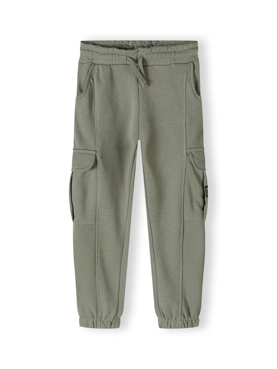 Spodnie dresowe MINOTI, Rozmiar 122/128, Khaki, 23fleece5