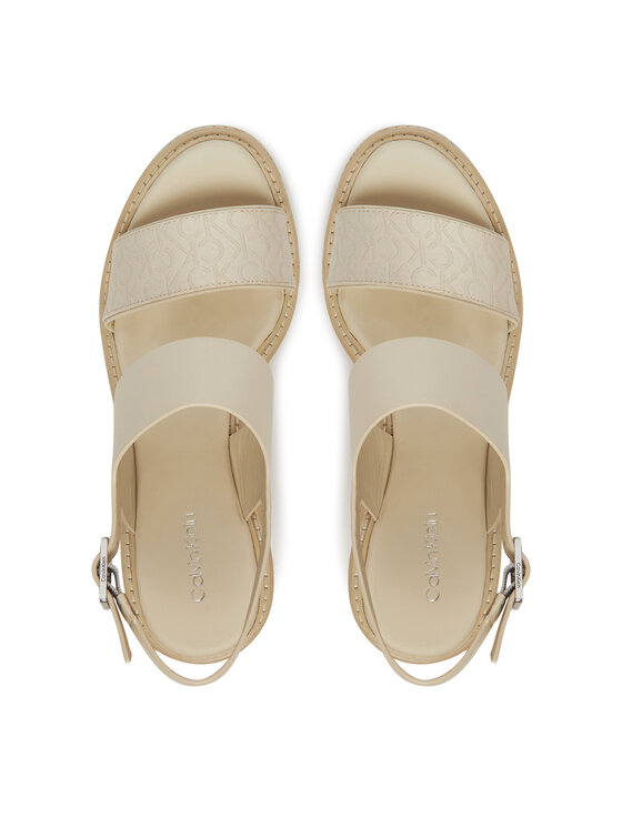 Calvin Klein Calvin Klein Espadrile Wedge Sandal 70 - Jacq HW0HW02386 Bijela