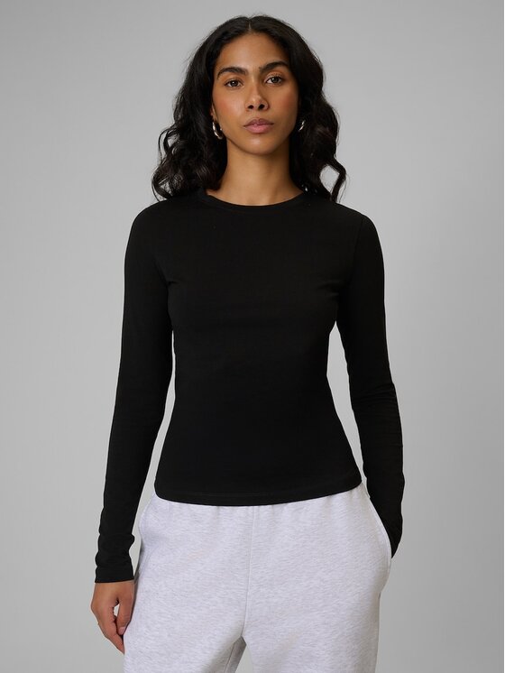 4F 4F Longsleeve 4FRSS26TLONF658-20S Nero Slim Fit