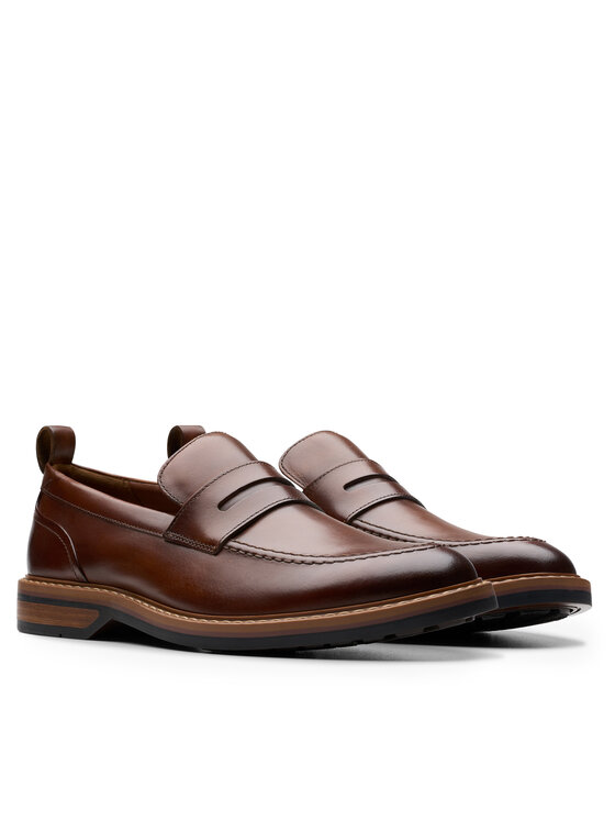 Clarks Clarks Mokasyny Aldwin Step 26178430 Brązowy