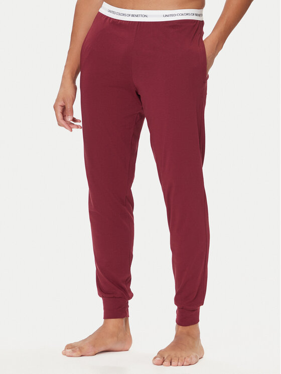 United Colors Of Benetton United Colors Of Benetton Pantaloni pijama 30964F00V Vișiniu Regular Fit
