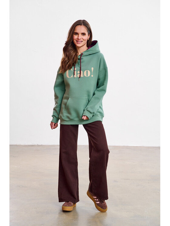 NAOKO NAOKO Bluza Ciao Zielony Loose Fit