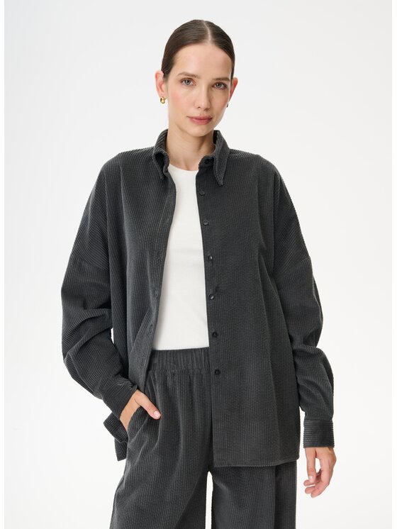 LEBRAND LEBRAND Koszula Meryl Szary Oversize