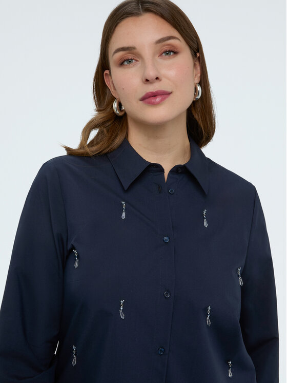 Fiorella Rubino Fiorella Rubino Camicia 5041T001444N034 Blu A-Line Fit