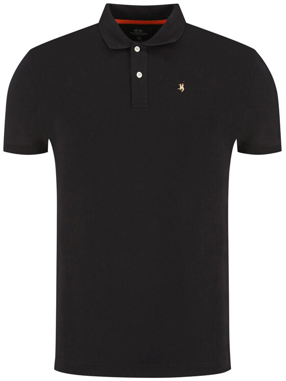 La Martina La Martina Pólóing Piquet CCMP02 PK001 Fekete Slim Fit