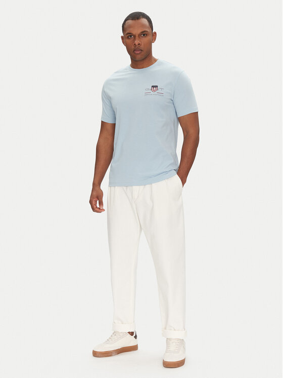 Gant Gant T-shirt Archive Shield 2067004 Svijetloplava Regular Fit