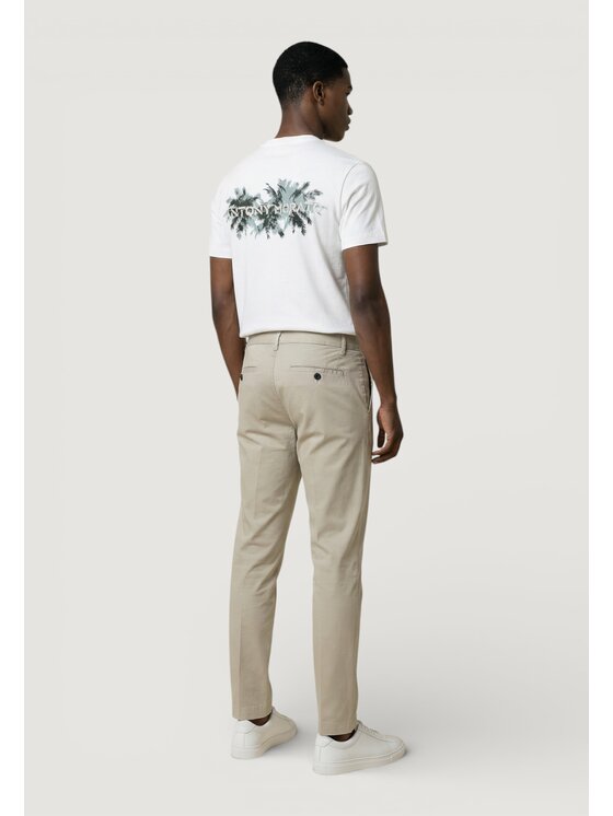 Antony Morato Antony Morato Παντελόνι chino MARK SLIM FIT WITH LOGOED RUBBER FLAG Μπεζ Slim Fit