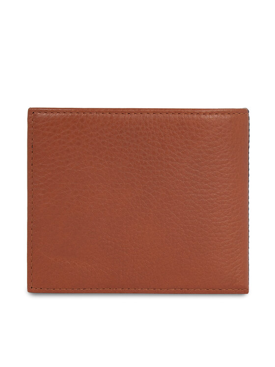 Tommy Hilfiger Tommy Hilfiger Große Herren Geldbörse Th Prem Leather Flap & Coin AM0AM12189 Braun