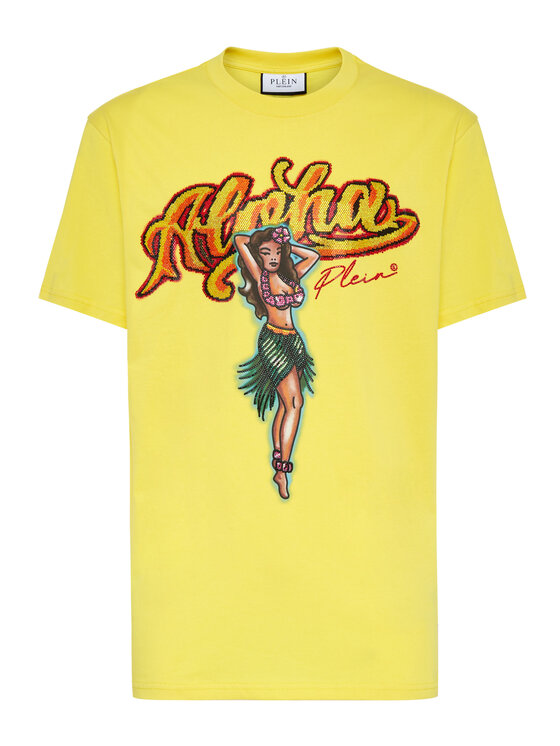 PHILIPP PLEIN PHILIPP PLEIN T-shirt 1053 Giallo Regular Fit