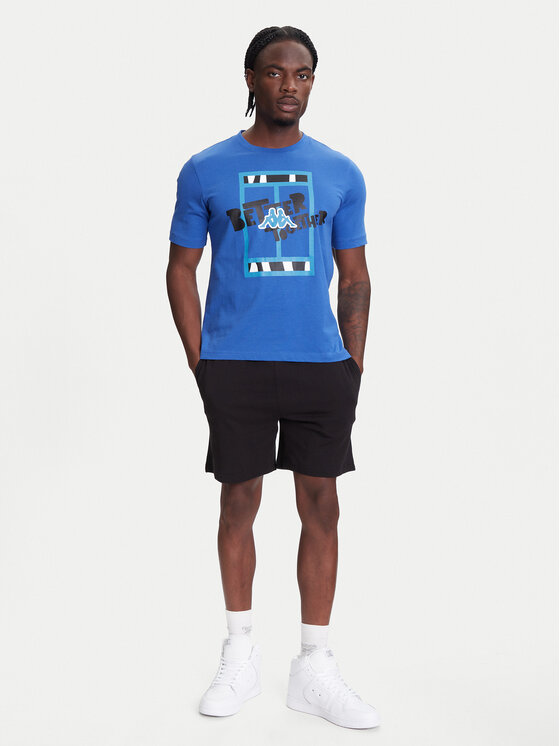 Kappa Kappa Szorty sportowe Logo Korpo Cabas 303HZE0 Czarny Regular Fit