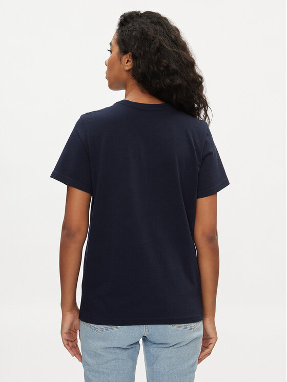 Wrangler Wrangler Tričko 112352289 Tmavomodrá Regular Fit