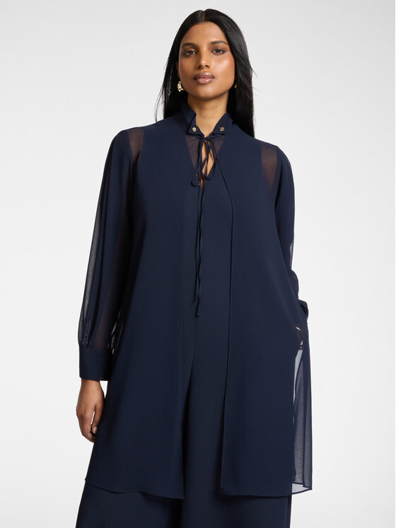 Elena Mirò Elena Mirò Camicia 5022Z000027N034 Blu A-Line Fit