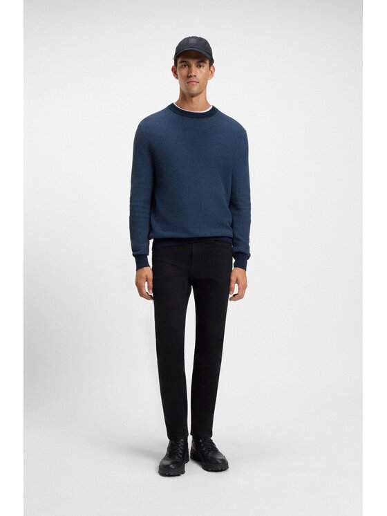 BOSS BOSS Chinosy 50549522-404 Granatowy Straight Fit