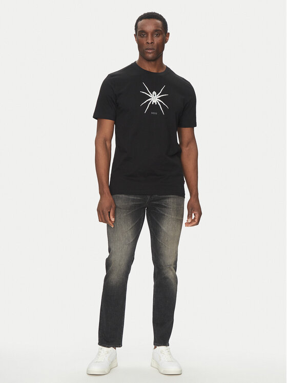 BOSS BOSS Majica Te_Spiderbat 50534924 Črna Regular Fit