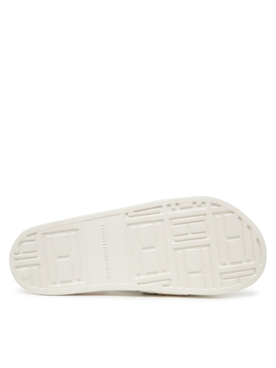Tommy Hilfiger Tommy Hilfiger Şlapi Hilfiger Poolside With Webbing FW0FW08529 Alb