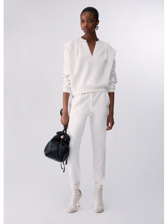 Liu Jo Liu Jo Pantaloni di tessuto TF6284J395810701 Bianco Regular Fit