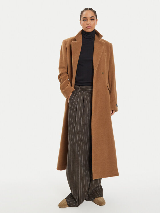 Herskind Herskind Vuneni kaput Ultra 5379816 Smeđa Regular Fit