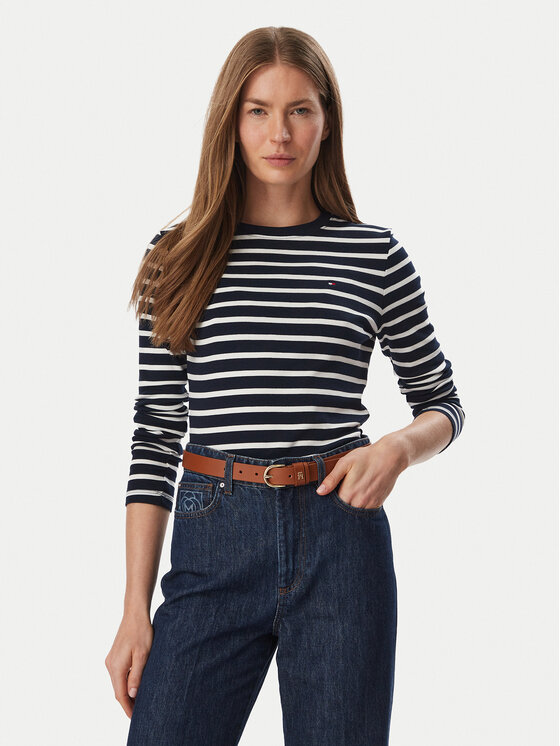 Tommy Hilfiger Tommy Hilfiger Majica Cody WW0WW53689 Tamnoplava Slim Fit