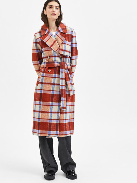 Selected Femme Selected Femme Cappotto di lana Khloe 16087519 Arancione Regular Fit