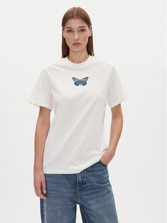 HUGO HUGO T-Shirt Vintage Tee 50537239 Bílá Relaxed Fit