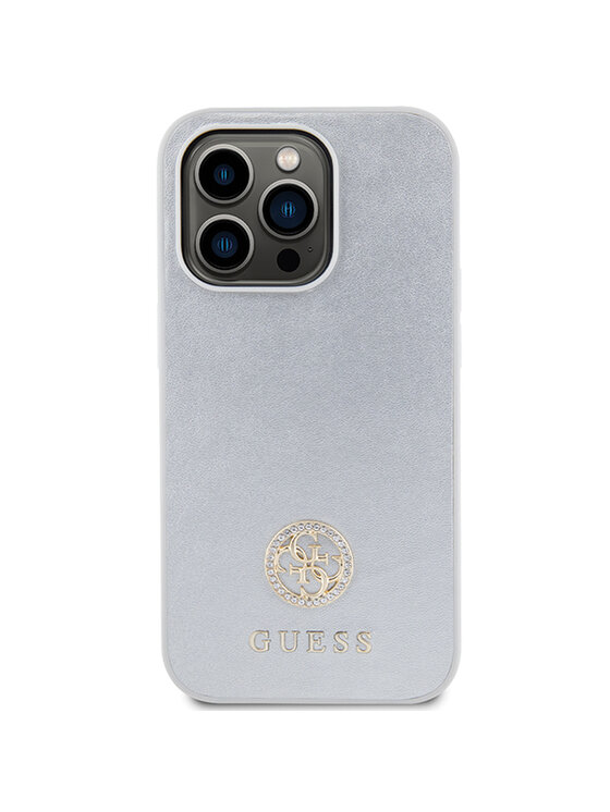 Guess Guess Etui na telefon iPhone 15 Pro Srebrny