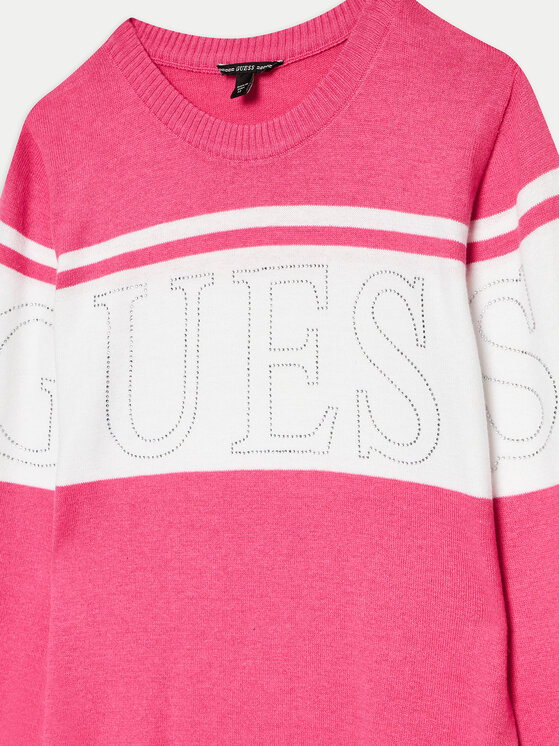 Guess Guess Trikotažinė suknelė J4YK04 Z3GW0 Rožinė Regular Fit