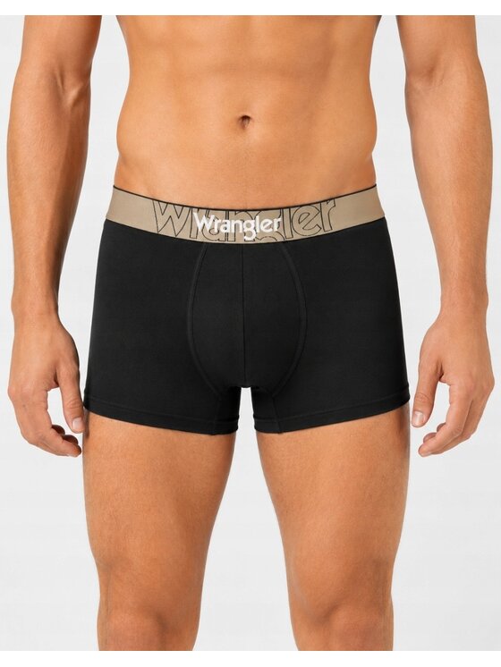 Wrangler Wrangler Bokserki Braham 3 Pack Cotton Elastane Trunks Szary