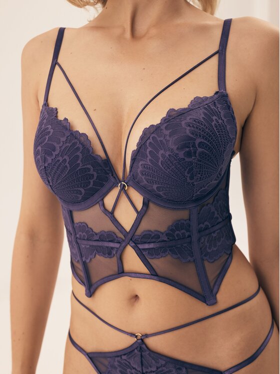 Esotiq Esotiq Biustonosz push-up 42509 Niebieski