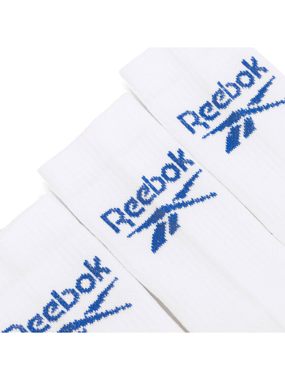 Reebok Reebok Set di 3 paia di calzini lunghi unisex R0258-SS24 (3-pack) Bianco